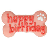 Bosco and Roxy's Pink Happy Birthday Bone Dog Cookie - Pure Buys - Pure Buys