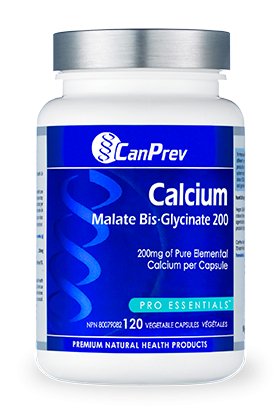 CanPrev Calcium Malate Bis-Glycinate 200 120 Vegetarian Capsules - Pure Buys - Pure Buys