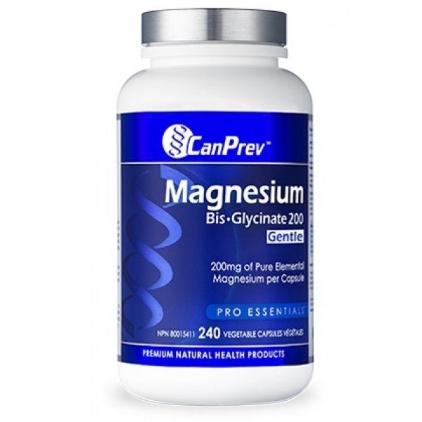 CanPrev Magnesium BisGlycinate 200 Gentle 240 Vegetarian Capsules - Pure Buys - Pure Buys