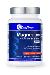 CanPrev Magnesium + Taurine, B6 & Zinc for Cardio 120 Vegetarian Capsules - Pure Buys - Pure Buys