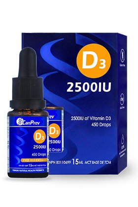 CanPrev Vitamin D3 2500IU 15ml - Pure Buys - Pure Buys