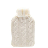 Cassandra Hot Water Bottle with Chunky Knit Cream Cover. 1.8 Litre. - Pure Buys - Pure Buys