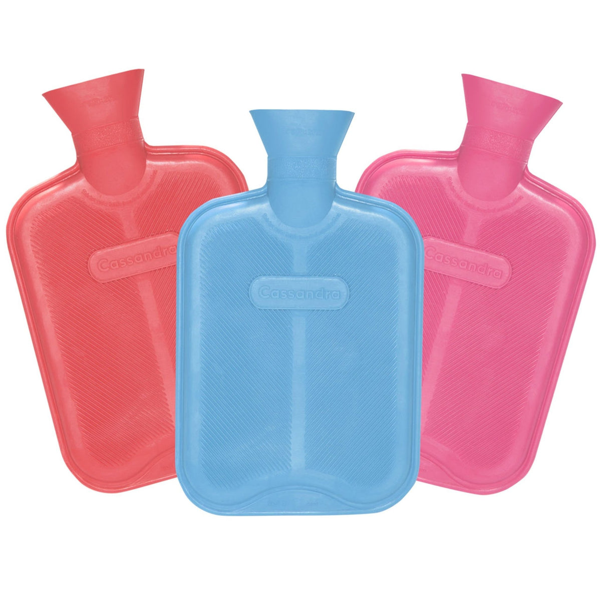 Cassandra Hot Water Bottle with Ribbed Finish Sides (Medium Heat) 1.8Ltr. Colour Received Varies - Pure Buys - Pure Buys