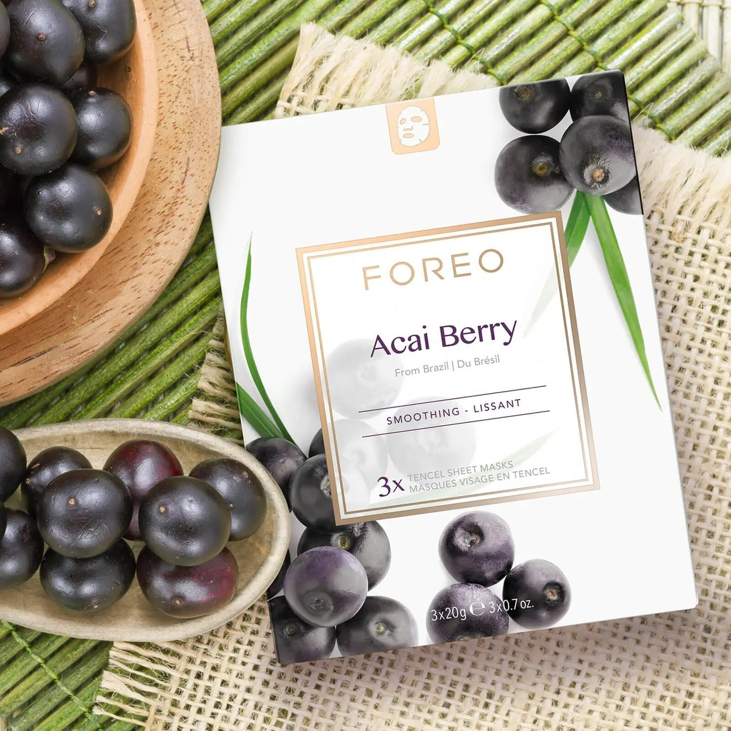 Foreo Farm to Face Acai Berry Firming Sheet Face Mask (3 Pack) - Pure Buys - Pure Buys