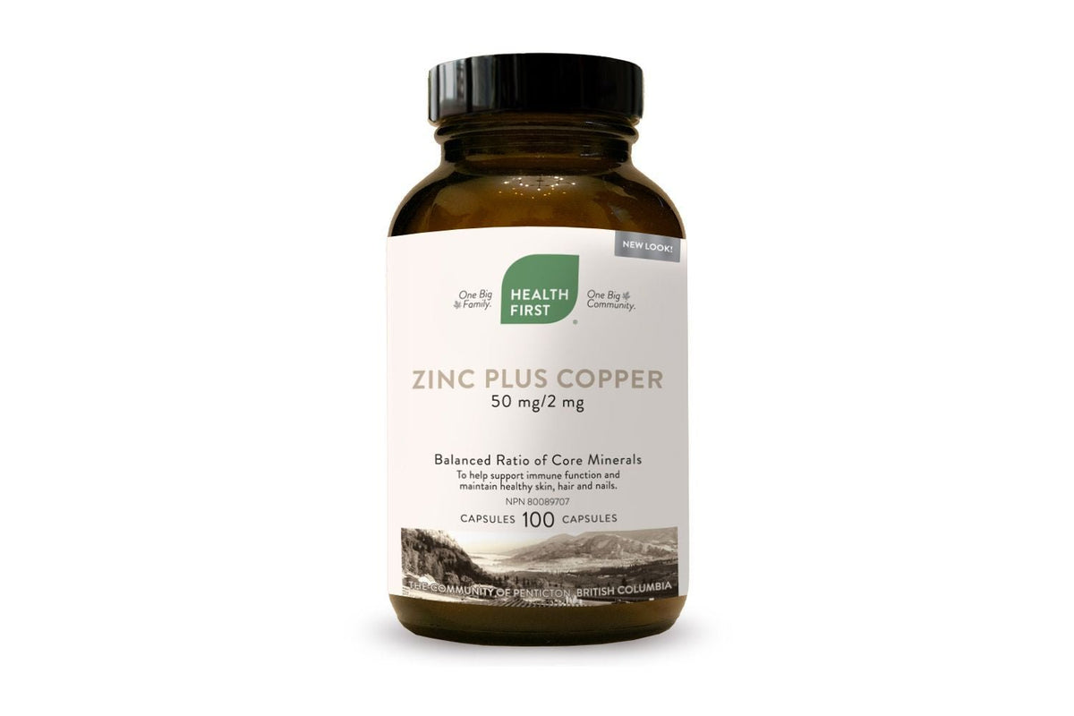 Health First Zinc Plus Copper 50mg/2mg 100 Capsules - Pure Buys - Pure Buys