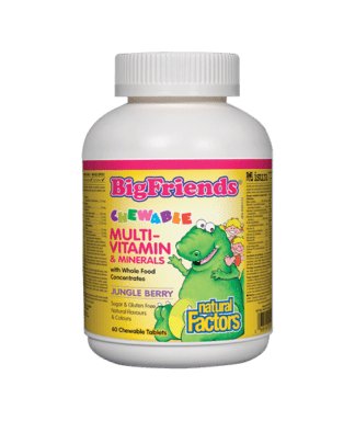 Natural Factors Big Friends Chewable Multivitamins & Minerals 60 Tablets - Pure Buys - Pure Buys