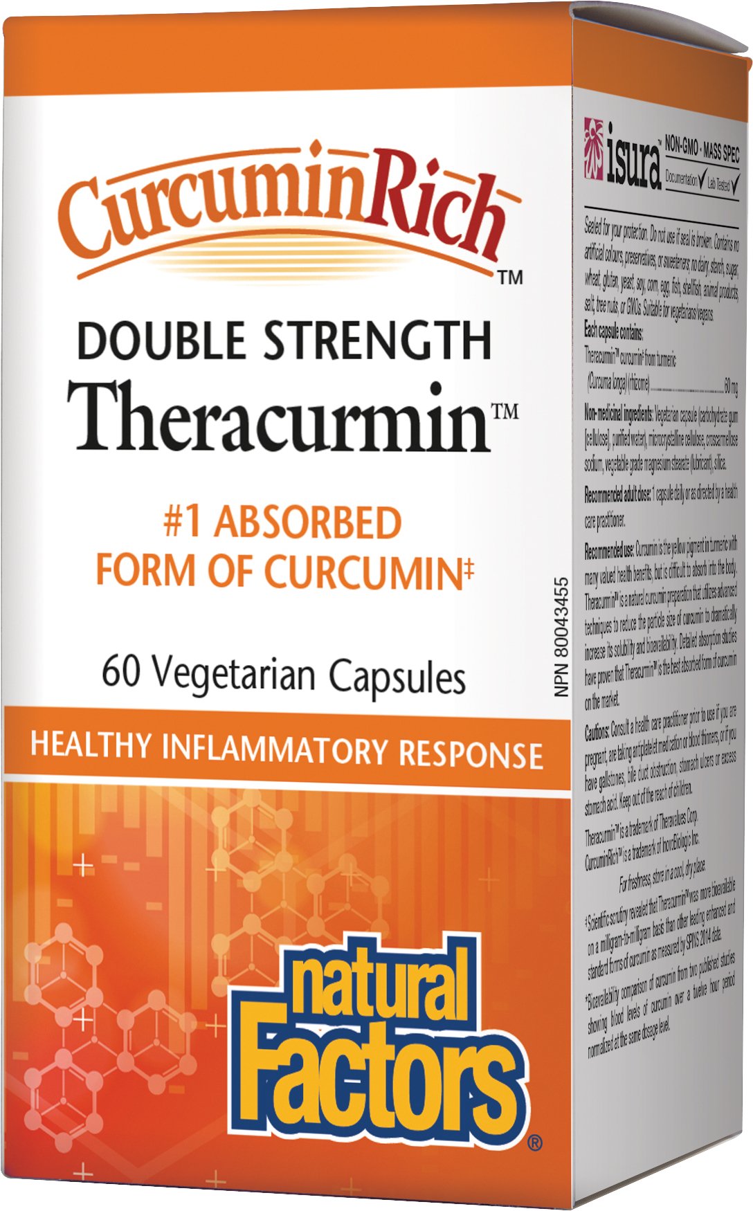 Natural Factors CurcuminRich Theracurmin Double Strength 60mg 60 Vegetarian Capsules - Pure Buys - Pure Buys