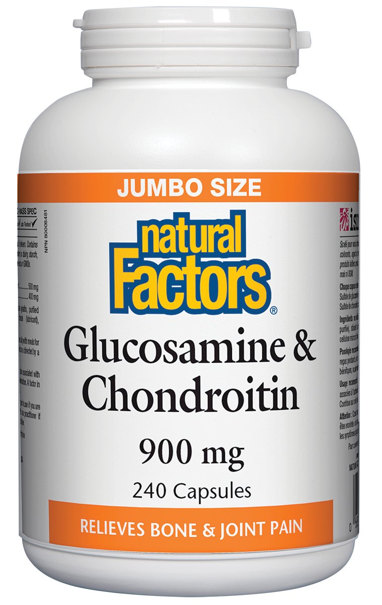 Natural Factors Glucosamine & Chondroitin Sulfate 900mg 240 Capsules - Pure Buys - Pure Buys