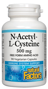 Natural Factors N-Acetyl-L-Cysteine 500mg 90 Vegetarian Capsules - Pure Buys - Pure Buys