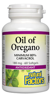 Natural Factors Oil Of Oregano 180mg, 60 Softgels - Pure Buys - Pure Buys