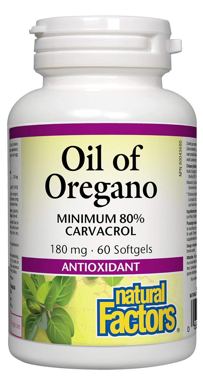 Natural Factors Oil Of Oregano 180mg, 60 Softgels - Pure Buys - Pure Buys