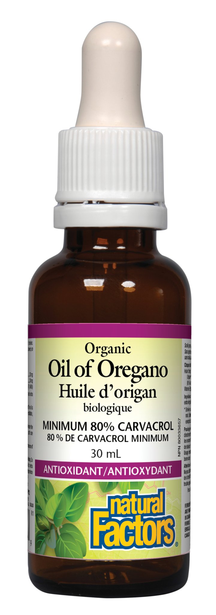 Natural Factors Organic Oil Of Oregano Liquid 30ml