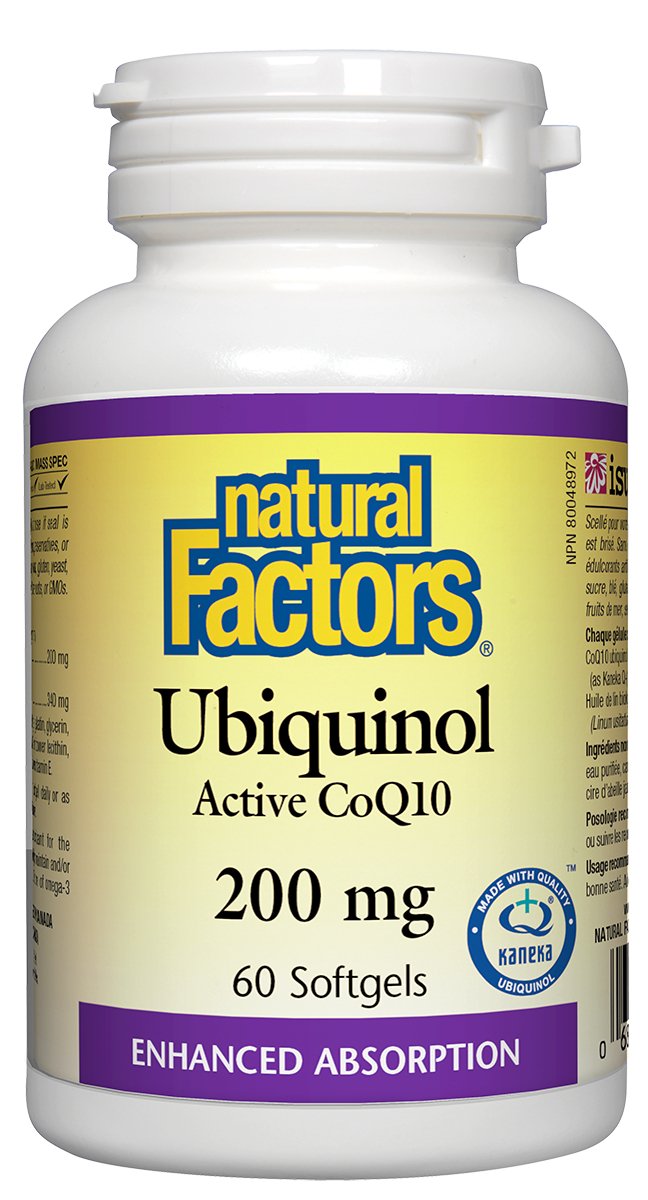 Natural Factors Ubiquinol Active CoQ10 200mg 60 Softgels - Pure Buys - Pure Buys