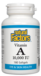 Natural Factors Vitamin A 10,000 IU 180 Softgels - Pure Buys - Pure Buys