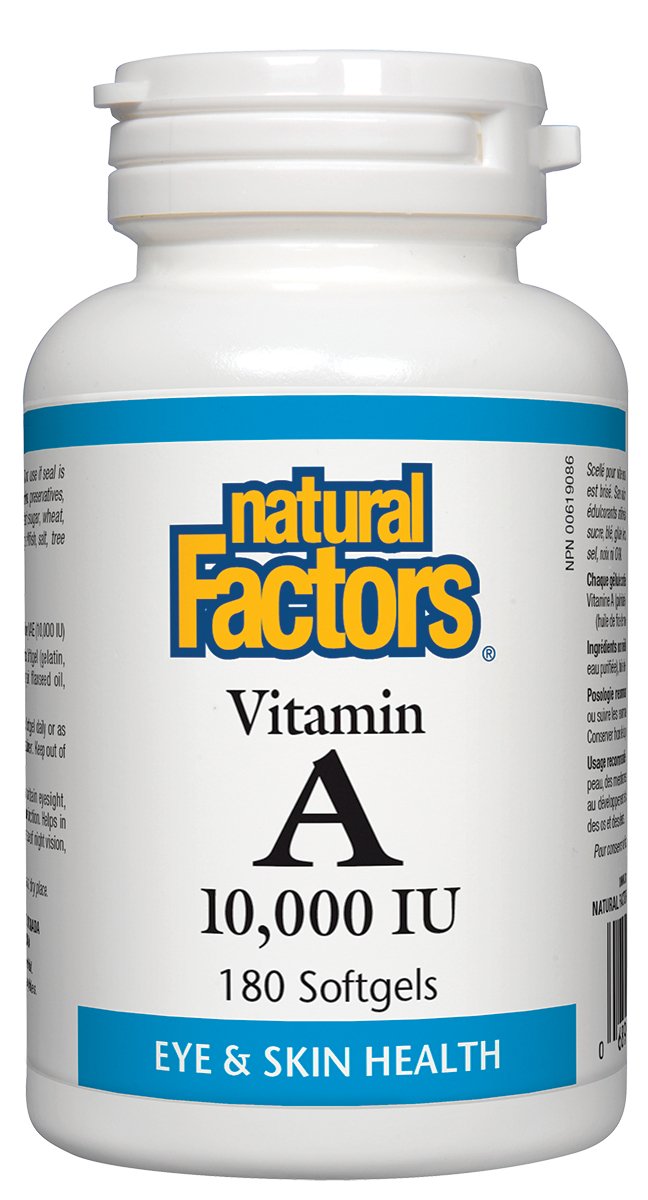 Natural Factors Vitamin A 10,000 IU 180 Softgels - Pure Buys - Pure Buys