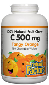 Natural Factors Vitamin C 500mg Tangy Orange 180 Chewable Tablets - Pure Buys - Pure Buys