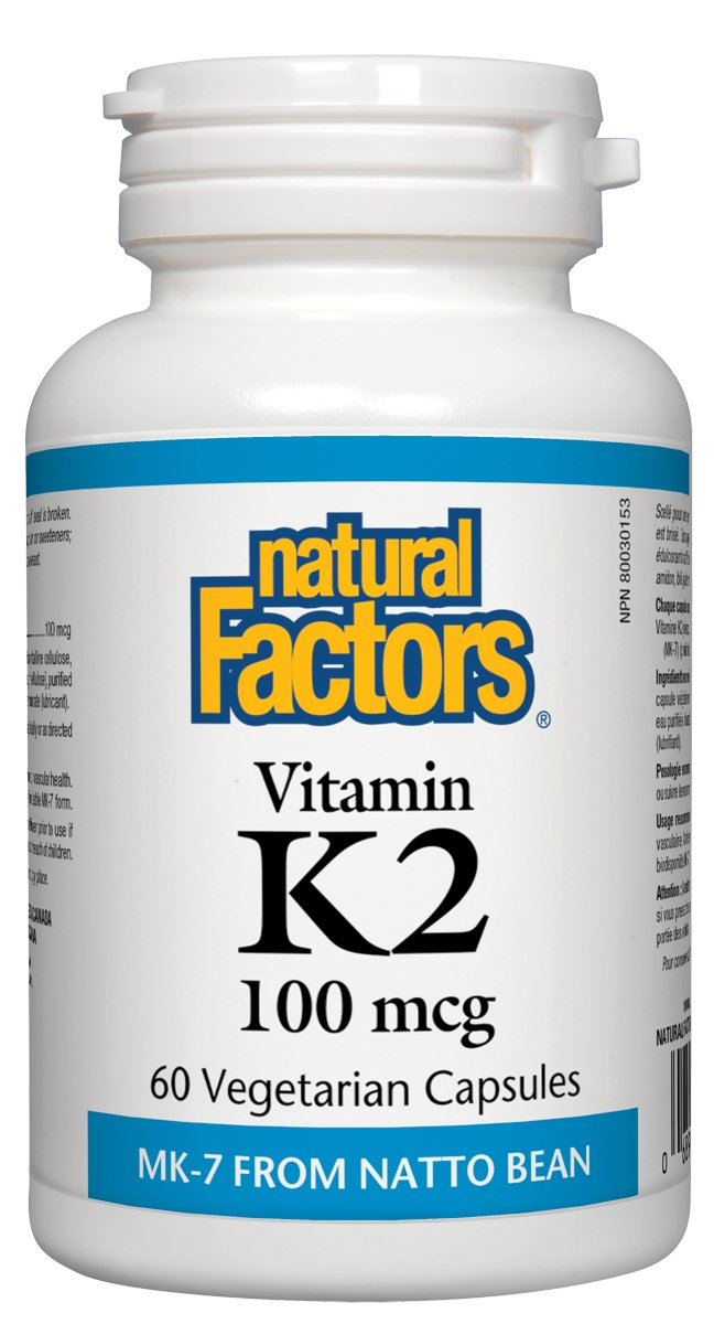 Natural Factors Vitamin K2 100mcg 60 Vegetarian Capsules