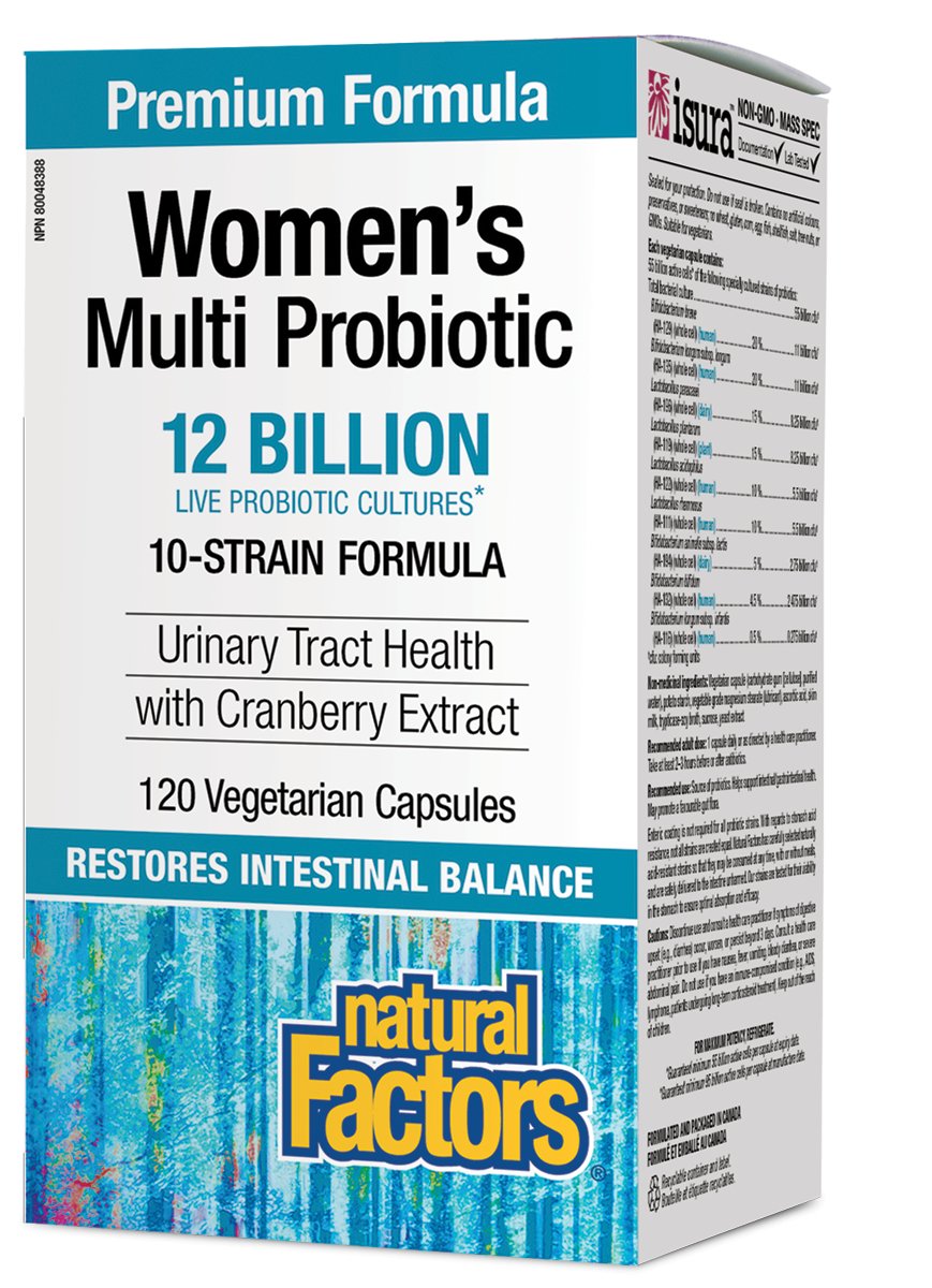 Natural Factors Women's Multi Probiotic 12 Billion 120 Vegetarian Capsules