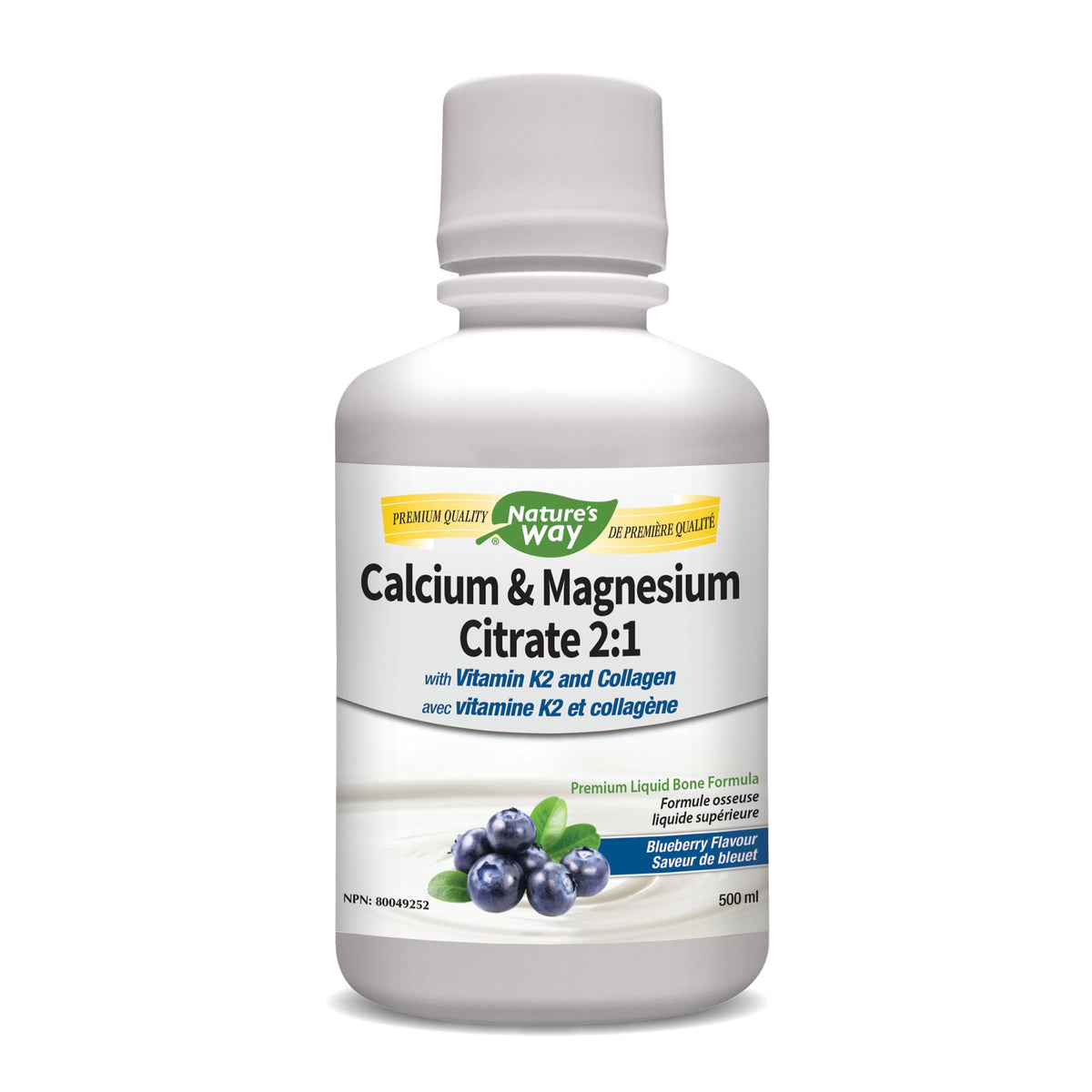 Nature's Way Calcium & Magnesium Citrate 2:1 Blueberry 500ml - Pure Buys - Pure Buys