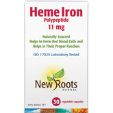 New Roots Heme Iron Polypeptide 11mg 30 Vegetarian Capsules - Pure Buys - Pure Buys