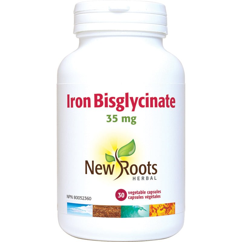 New Roots Iron Bisglycinate 35mg 30 Vegetarian Capsules - Pure Buys - Pure Buys