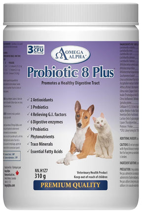 Omega Alpha Probiotic 8 Plus - Ensure Your Pet's Peak Digestive Performance (310 g) - Pure Buys - Pure Buys