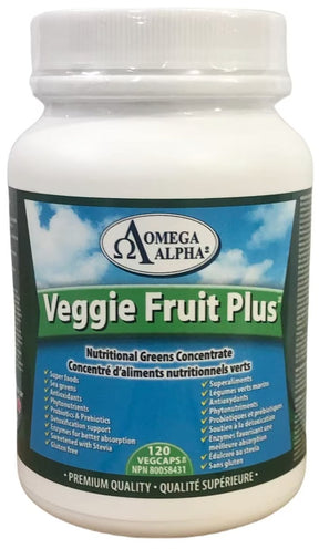 Omega Alpha - Veggie Fruit Plus - Natural Antioxidants Sources (120 Veg Capsules) - Pure Buys - Pure Buys