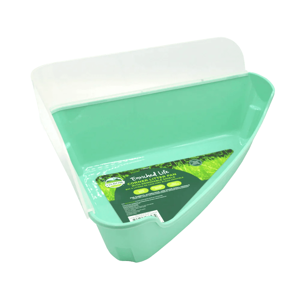 Oxbow Enriched Life - Corner Litter Pan with Removable Shield - Pure Buys - Pure Buys