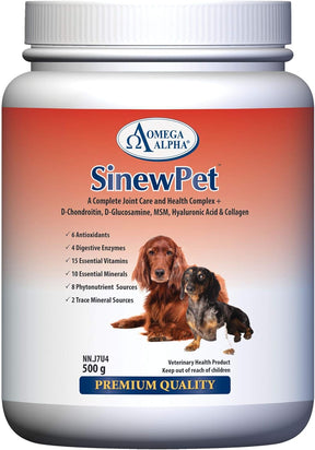 SinewPet - Performance & Mobility - A Complete Joint Care and Health Complex + D-Chondroitin, D-Glucosamine, MSM, Hyaluronic Acid & Collagen- SinewPet - 500g - Pure Buys - Pure Buys